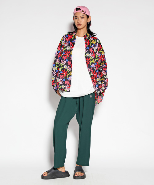ALDIES(アールディーズ)の「Flower Big Shirts / フラワービッグシャツ(シャツ/ブラウス・メンズ・イエロー/ブラック・MEDIUM/SMALL)」の1枚目の写真