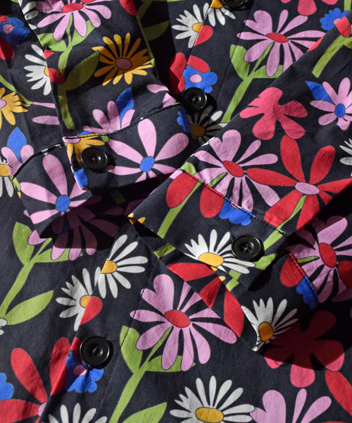 ALDIES(アールディーズ)の「Flower Big Shirts / フラワービッグシャツ(シャツ/ブラウス・メンズ・イエロー/ブラック・MEDIUM/SMALL)」の11枚目の写真