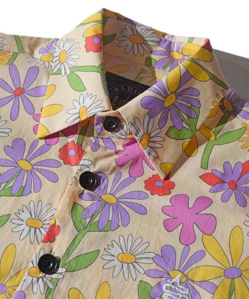 ALDIES(アールディーズ)の「Flower Big Shirts / フラワービッグシャツ(シャツ/ブラウス・メンズ・イエロー/ブラック・MEDIUM/SMALL)」の17枚目の写真