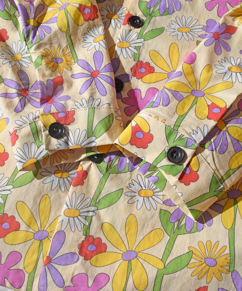 ALDIES(アールディーズ)の「Flower Big Shirts / フラワービッグシャツ(シャツ/ブラウス・メンズ・イエロー/ブラック・MEDIUM/SMALL)」の20枚目の写真