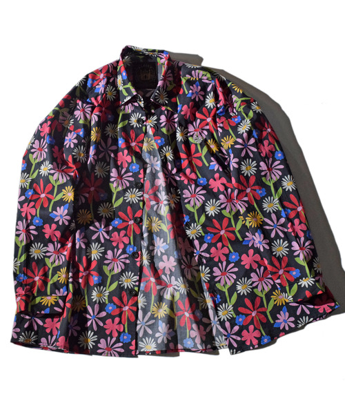 ALDIES(アールディーズ)の「Flower Big Shirts / フラワービッグシャツ(シャツ/ブラウス・メンズ・イエロー/ブラック・MEDIUM/SMALL)」の5枚目の写真