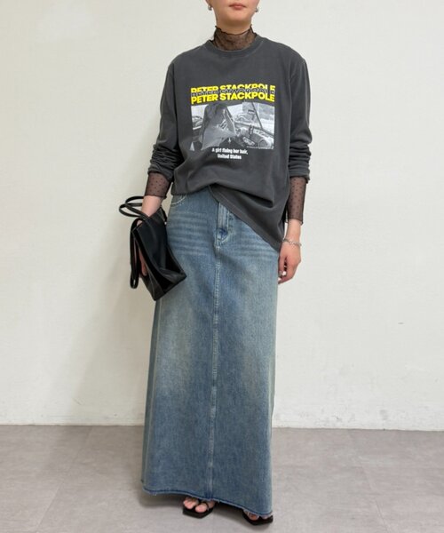 LOUNGEDRESS(ラウンジドレス)の「デニムスカート(スカート・レディース・ブルー・SMALL/MEDIUM)」の5枚目の写真