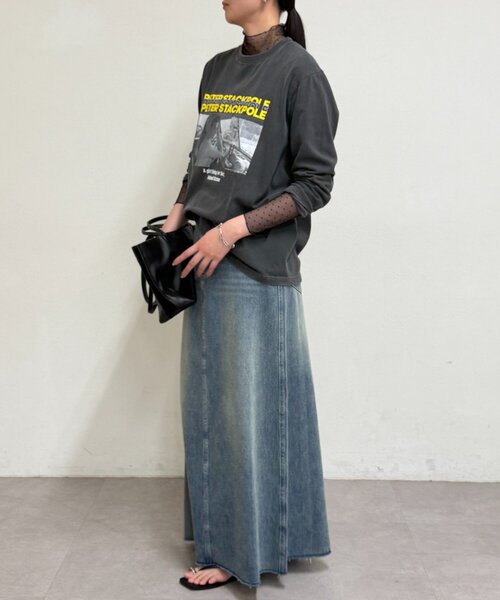 LOUNGEDRESS(ラウンジドレス)の「デニムスカート(スカート・レディース・ブルー・SMALL/MEDIUM)」の7枚目の写真