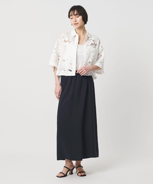 UNITED ARROWS（ユナイテッドアローズ）の「COMFY ラップ マキシスカート ‐防汚 UVカット ウォッシャブル‐（スカート・レディース・ネイビー/ブラック・36/38）」の20枚目の写真