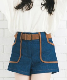 amr.（アムレ）の「ベルトショートパンツ（デニムパンツ）」