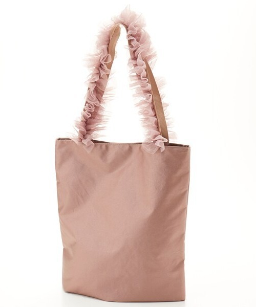 CACHELLIE（カシェリエ）の「TULLE HANDLE TOTE（トートバッグ・レディース・ピンク/ブラック・FREE）」の6枚目の写真