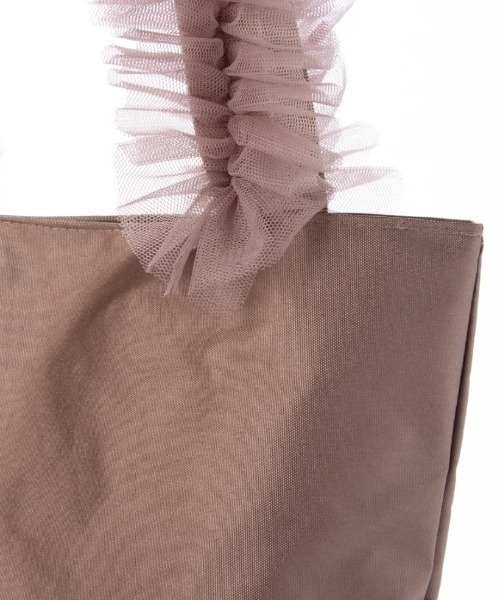 CACHELLIE（カシェリエ）の「TULLE HANDLE TOTE（トートバッグ・レディース・ピンク/ブラック・FREE）」の4枚目の写真
