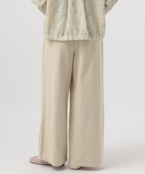 BAYFLOW（ベイフロー）の「[セットアップ着用可能]リネンパンツ（その他パンツ・レディース・ライトベージュ/ブラック・MEDIUM/SMALL）」の5枚目の写真