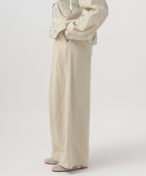 BAYFLOW（ベイフロー）の「[セットアップ着用可能]リネンパンツ（その他パンツ・レディース・ライトベージュ/ブラック・MEDIUM/SMALL）」の6枚目の写真