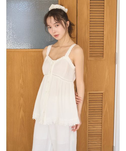 SNIDEL HOME（スナイデルホーム）の「コットンガーゼボリュームシュシュ（シュシュ・レディース・カーキ/ホワイト/イエロー・F）」の6枚目の写真