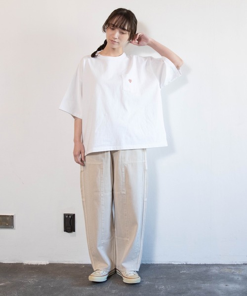 URCH RNA(アーチ アールエヌエー)の「R4465 ブロックパンツ(デニムパンツ・レディース・オフホワイト/インディゴブルー/ライトインディゴブルー・FREE)」の16枚目の写真