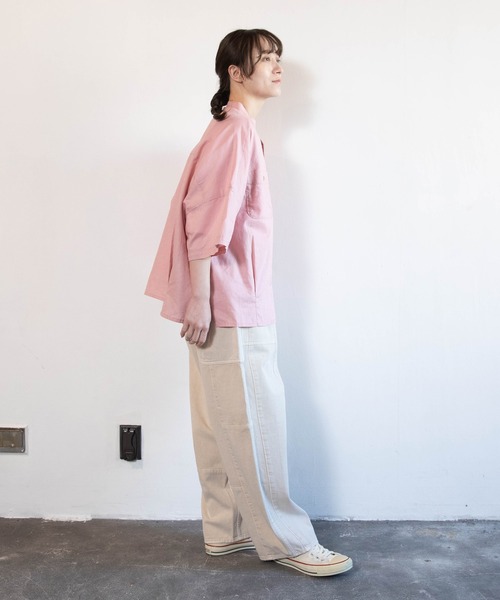 URCH RNA(アーチ アールエヌエー)の「R4465 ブロックパンツ(デニムパンツ・レディース・オフホワイト/インディゴブルー/ライトインディゴブルー・FREE)」の18枚目の写真