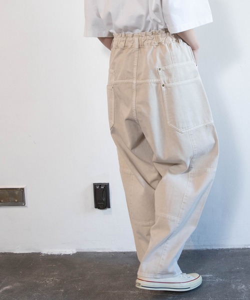 URCH RNA(アーチ アールエヌエー)の「R4465 ブロックパンツ(デニムパンツ・レディース・オフホワイト/インディゴブルー/ライトインディゴブルー・FREE)」の6枚目の写真
