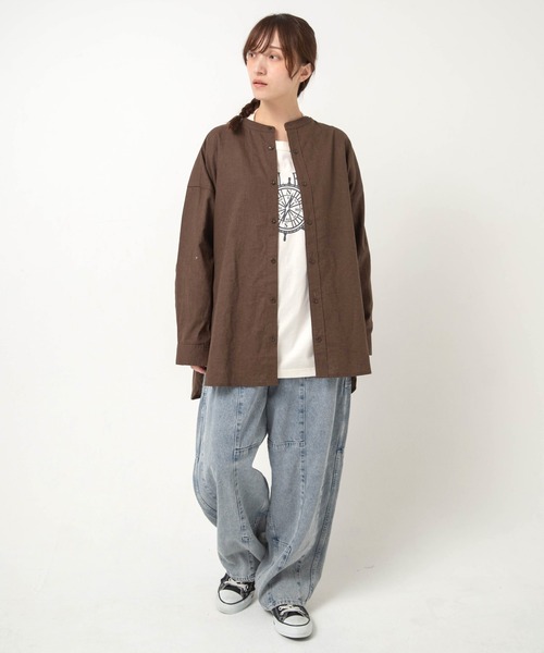 URCH RNA(アーチ アールエヌエー)の「R4465 ブロックパンツ(デニムパンツ・レディース・オフホワイト/インディゴブルー/ライトインディゴブルー・FREE)」の10枚目の写真