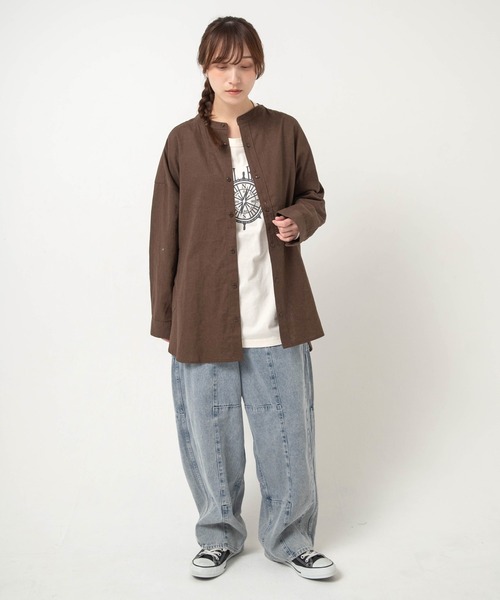 URCH RNA(アーチ アールエヌエー)の「R4465 ブロックパンツ(デニムパンツ・レディース・オフホワイト/インディゴブルー/ライトインディゴブルー・FREE)」の11枚目の写真