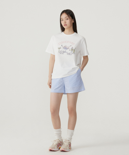 COVERNAT WOMAN(カバーナットウーマン)の「ウーマンセミオーバーフィットカクテルTシャツホワイト(Tシャツ/カットソー・レディース・その他・WS/WM)」の5枚目の写真
