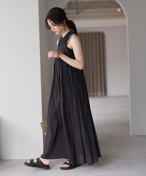 【India Fabric】インドコットンキャミワンピース