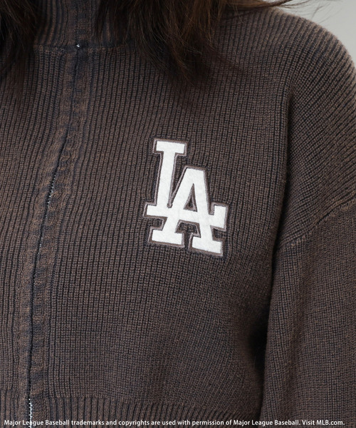 BACK TO THE FIELD（バック トゥー ザ フィールド）の「【MLB】ハーフZIPショートニット（ニット/セーター・レディース・ベージュ/ネイビー/グレー・FREE）」の22枚目の写真