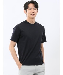 m.f.editorial（エムエフエディトリアル）の「Tシャツ メンズ 半袖 ストレッチ 接触冷感 抗菌防臭 UV 綿 コットン 無地 シルケット スムス スロープネック ドレスT（Tシャツ/カットソー）」