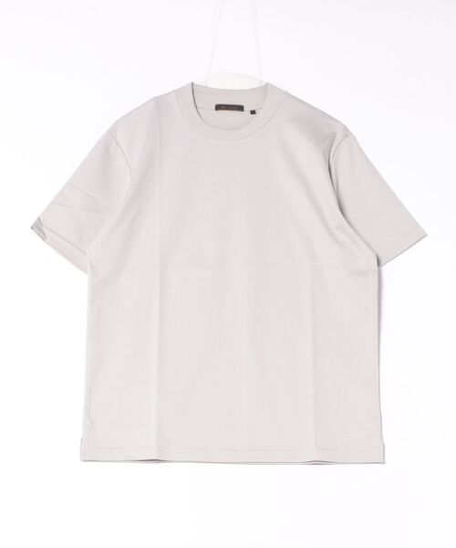 m.f.editorial(エムエフエディトリアル)の「Tシャツ メンズ 半袖 ストレッチ 接触冷感 抗菌防臭 UV 綿 コットン 無地 シルケット スムス スロープネック ドレスT(Tシャツ/カットソー・メンズ・ブラック/ネイビー/ホワイト/ライトグレー・MEDIUM/LARGE/X-LARGE)」の11枚目の写真