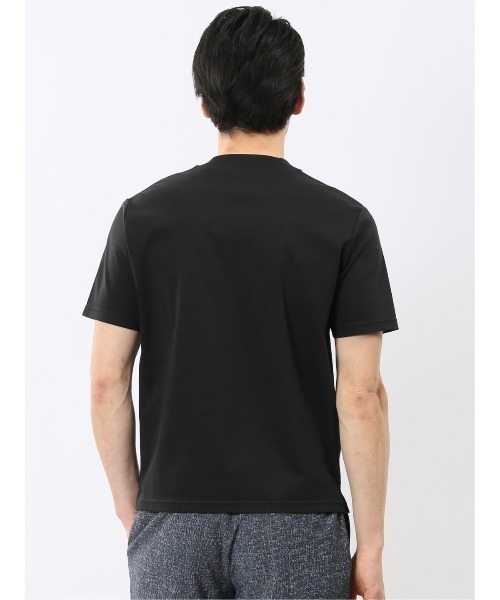 m.f.editorial(エムエフエディトリアル)の「Tシャツ メンズ 半袖 ストレッチ 接触冷感 抗菌防臭 UV 綿 コットン 無地 シルケット スムス スロープネック ドレスT(Tシャツ/カットソー・メンズ・ブラック/ネイビー/ホワイト/ライトグレー・MEDIUM/LARGE/X-LARGE)」の13枚目の写真