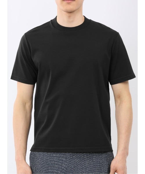 m.f.editorial(エムエフエディトリアル)の「Tシャツ メンズ 半袖 ストレッチ 接触冷感 抗菌防臭 UV 綿 コットン 無地 シルケット スムス スロープネック ドレスT(Tシャツ/カットソー・メンズ・ブラック/ネイビー/ホワイト/ライトグレー・MEDIUM/LARGE/X-LARGE)」の16枚目の写真