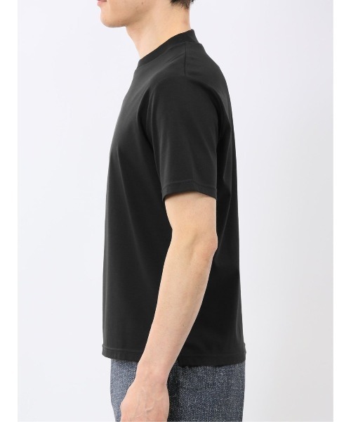 m.f.editorial(エムエフエディトリアル)の「Tシャツ メンズ 半袖 ストレッチ 接触冷感 抗菌防臭 UV 綿 コットン 無地 シルケット スムス スロープネック ドレスT(Tシャツ/カットソー・メンズ・ブラック/ネイビー/ホワイト/ライトグレー・MEDIUM/LARGE/X-LARGE)」の17枚目の写真