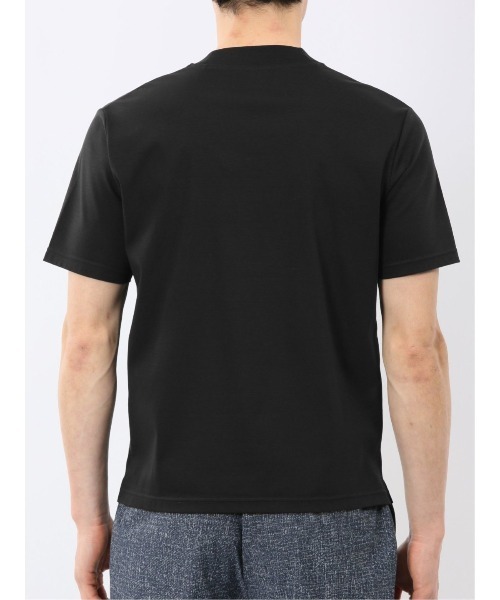 m.f.editorial(エムエフエディトリアル)の「Tシャツ メンズ 半袖 ストレッチ 接触冷感 抗菌防臭 UV 綿 コットン 無地 シルケット スムス スロープネック ドレスT(Tシャツ/カットソー・メンズ・ブラック/ネイビー/ホワイト/ライトグレー・MEDIUM/LARGE/X-LARGE)」の18枚目の写真