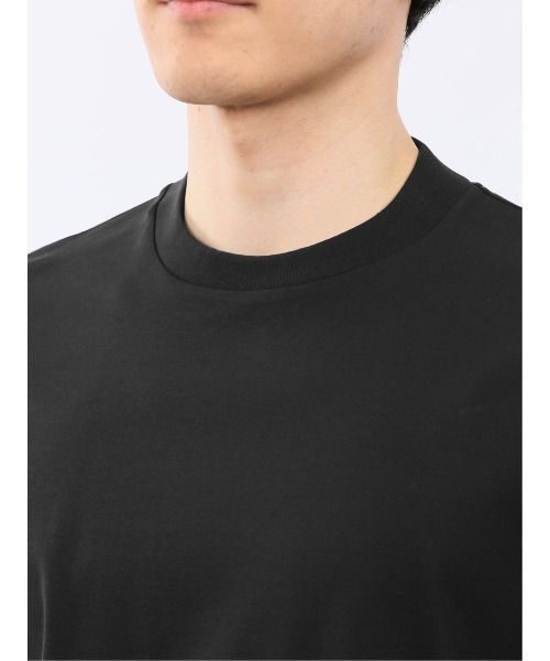 m.f.editorial(エムエフエディトリアル)の「Tシャツ メンズ 半袖 ストレッチ 接触冷感 抗菌防臭 UV 綿 コットン 無地 シルケット スムス スロープネック ドレスT(Tシャツ/カットソー・メンズ・ブラック/ネイビー/ホワイト/ライトグレー・MEDIUM/LARGE/X-LARGE)」の19枚目の写真
