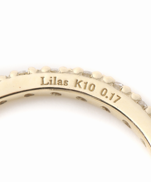 Lilas(リラ)の「フルエタニティーダイヤピンキーリング K10(リング・レディース・ゴールド・5/3/1)」の9枚目の写真