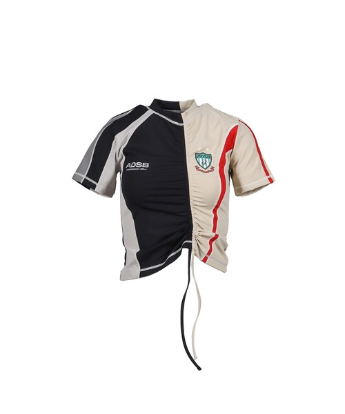 ANDERSSON BELL(アンダースンベル)の「HYBRID CUT SOCCER JERSEY(Tシャツ/カットソー・レディース・ブラック・SMALL)」の1枚目の写真