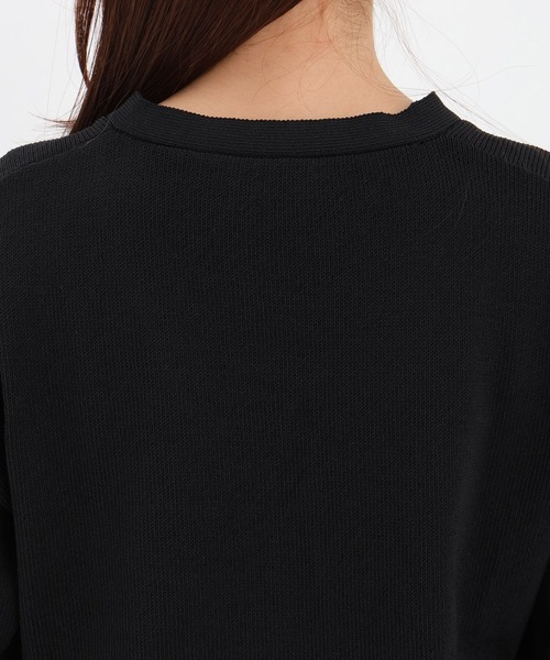 Andemiu（アンデミュウ）の「リネンコンアンサンブルニット659161（アンサンブル・レディース・オフホワイト/ブラック・FREE）」の10枚目の写真