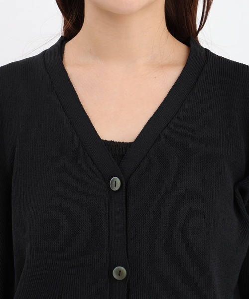 Andemiu（アンデミュウ）の「リネンコンアンサンブルニット659161（アンサンブル・レディース・オフホワイト/ブラック・FREE）」の11枚目の写真