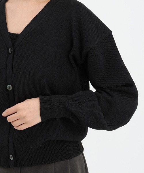 Andemiu（アンデミュウ）の「リネンコンアンサンブルニット659161（アンサンブル・レディース・オフホワイト/ブラック・FREE）」の12枚目の写真