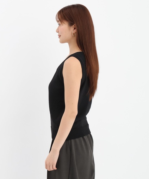 Andemiu（アンデミュウ）の「リネンコンアンサンブルニット659161（アンサンブル・レディース・オフホワイト/ブラック・FREE）」の16枚目の写真