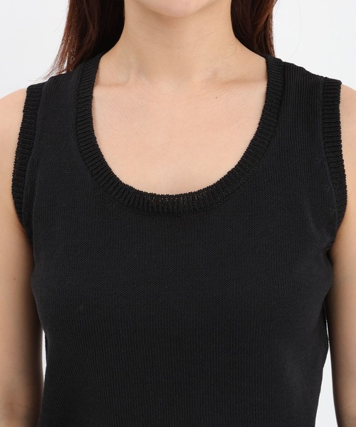 Andemiu（アンデミュウ）の「リネンコンアンサンブルニット659161（アンサンブル・レディース・オフホワイト/ブラック・FREE）」の18枚目の写真