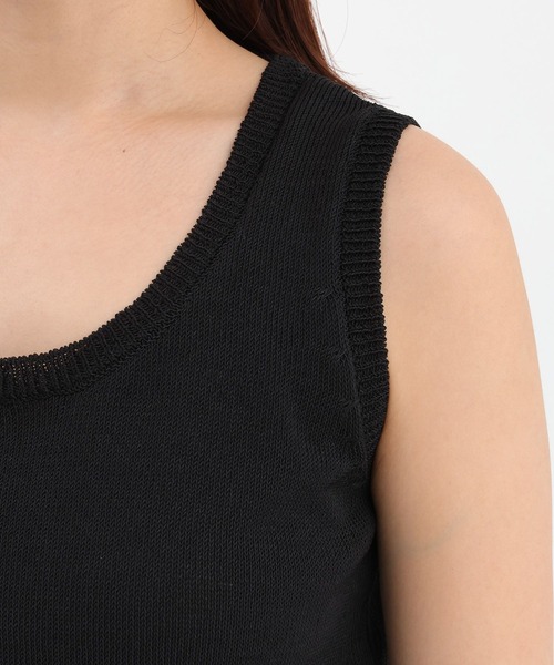 Andemiu（アンデミュウ）の「リネンコンアンサンブルニット659161（アンサンブル・レディース・オフホワイト/ブラック・FREE）」の19枚目の写真