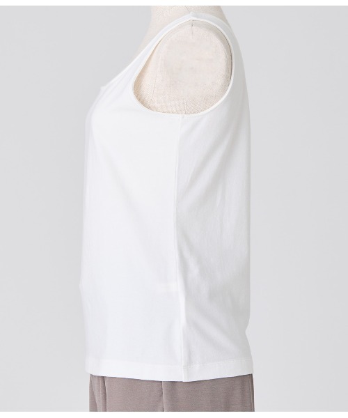 Park Slope NEWYORKER(パークスロープニューヨーカー)の「【着回し】2WAYタンクトップ(Tシャツ/カットソー・レディース・ブラック/ホワイト・L/M)」の8枚目の写真