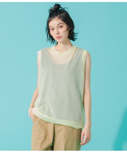 Park Slope NEWYORKER(パークスロープニューヨーカー)の「【着回し】2WAYタンクトップ(Tシャツ/カットソー・レディース・ブラック/ホワイト・L/M)」の15枚目の写真