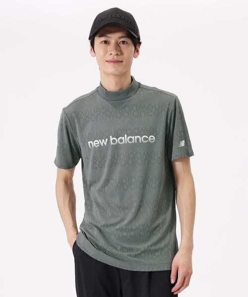 New Balance Golf(ニューバランスゴルフ)の「リフレクトロゴボーダー柄 ショートスリーブ モックネック プルオーバー (MENS)(Tシャツ/カットソー・メンズ・カーキ/ブラック/グレー系その他4・MEDIUM/X-LARGE/LARGE/XX-LARGE)」の3枚目の写真