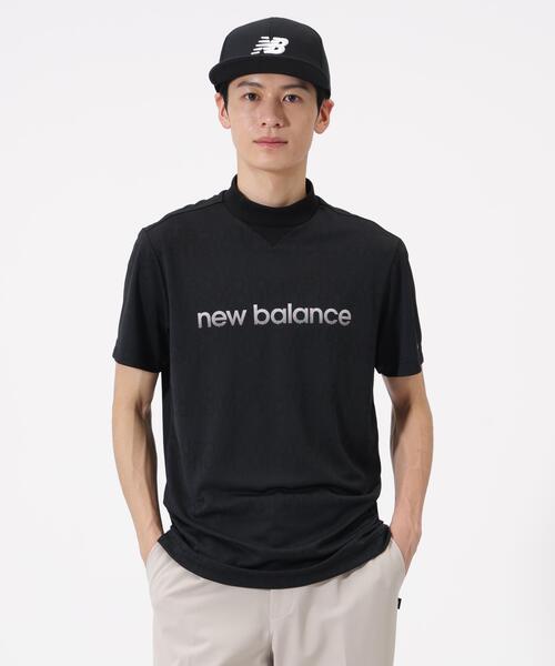 New Balance Golf(ニューバランスゴルフ)の「リフレクトロゴボーダー柄 ショートスリーブ モックネック プルオーバー (MENS)(Tシャツ/カットソー・メンズ・カーキ/ブラック/グレー系その他4・MEDIUM/X-LARGE/LARGE/XX-LARGE)」の2枚目の写真