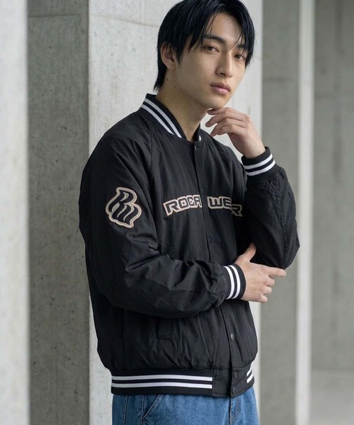セール】ROCAWEAR/ロカウェア NYLON VERSITY JK(CN)（スタジャン