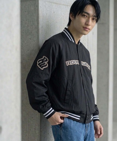 セール】ROCAWEAR/ロカウェア NYLON VERSITY JK(CN)（スタジャン 