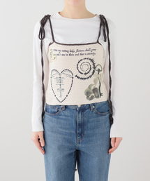 【HOLECO/ホレコ】 Printed Knit Top