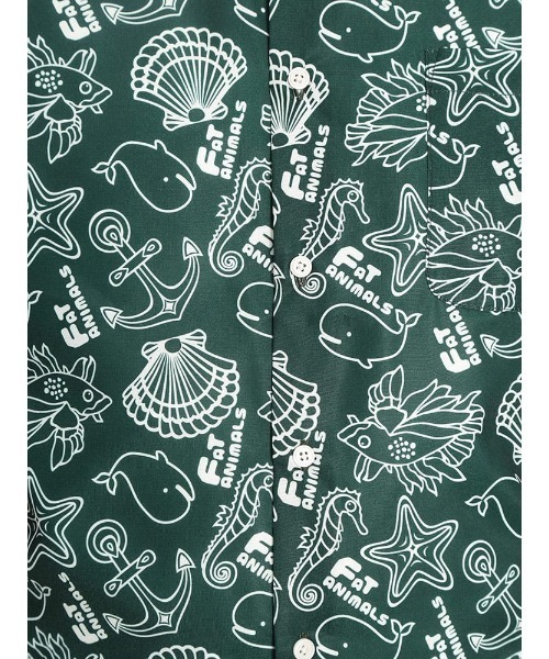 B&T CLUB(ビーティークラブ)の「シャツ 半袖 メンズ 大きいサイズ FAT ANIMALS マリン&クジラ レギュラー B&T CLUB (ビーアンドティークラブ)(シャツ/ブラウス・メンズ・ダークグリーン/ネイビー・X1(3L~4L)/X3(6L~7L)/X2(4L~5L))」の12枚目の写真
