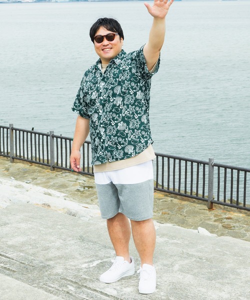 B&T CLUB(ビーティークラブ)の「シャツ 半袖 メンズ 大きいサイズ FAT ANIMALS マリン&クジラ レギュラー B&T CLUB (ビーアンドティークラブ)(シャツ/ブラウス・メンズ・ダークグリーン/ネイビー・X1(3L~4L)/X3(6L~7L)/X2(4L~5L))」の21枚目の写真