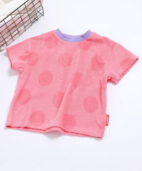 セール】【リンク】総柄パイル半袖Tシャツ_セットアップ可（Tシャツ