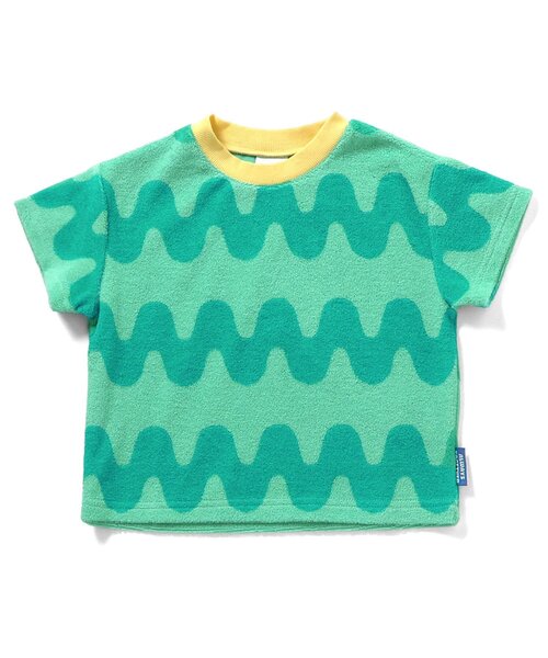 BREEZE(ブリーズ)の「【再入荷/リンク】総柄パイル半袖Tシャツ_セットアップ可(Tシャツ/カットソー・キッズ・グリーン/ピンク/イエロー/アイボリー・80/90/100/110/120/130)」の11枚目の写真
