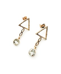 CARROLL キャロル アロークリアストーンドロップデザインピアス