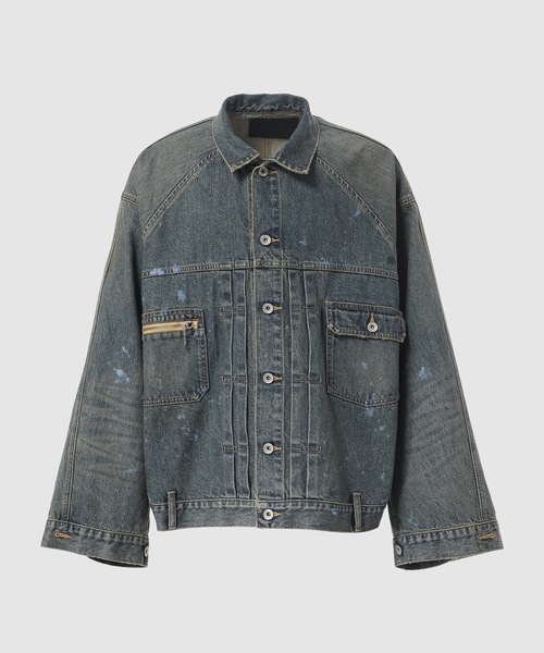 Paint Big Sleeve Denim Jacket
